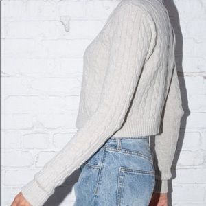 rare brandy Melville white cropped Olsen sweater
